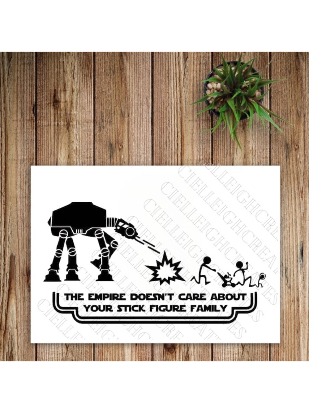 *2 for $20* Stars Wars The Empire Doesn't Care vinyl decal Sticker Handcrafted